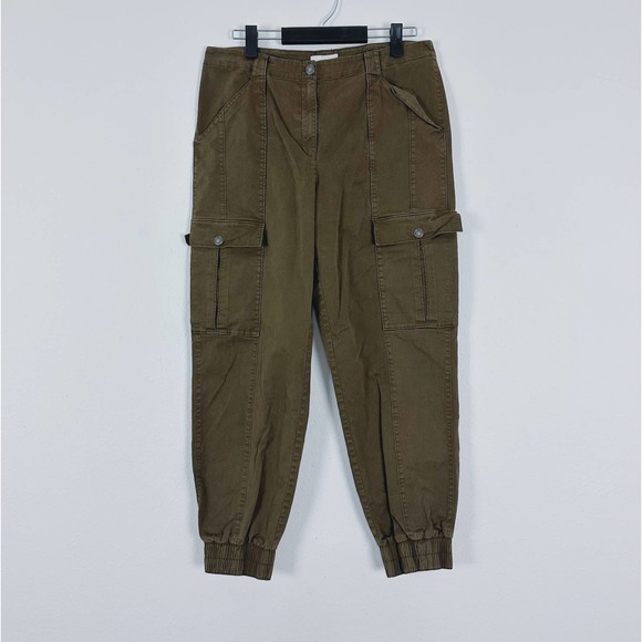 Cinq a Sept Kelly Cargo Crop Skinny Pants in Olive - Picture 3 of 6